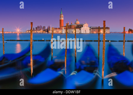 Sunset in Venice with the view from San Marco square Stock Photo