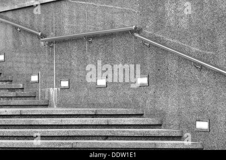 Abstract stairs in black and white Stock Photo