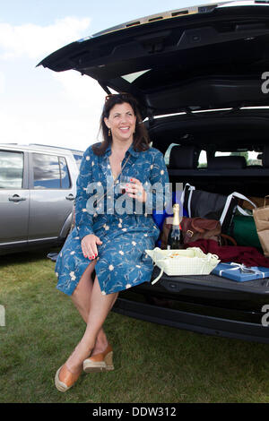 Stamford, Lincolnshire, UK. 7th September 2013. Land Rover Burghley Horse Trials. Kirstie Allsopp Television Presenter judges the Land Rover Burghley Horse Trials Picnic at Burghley House Stamford,Lincolnshire. Credit:  Tim Scrivener/Alamy Live News Stock Photo
