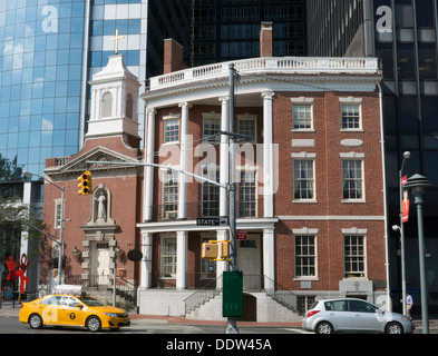 The Church of Our Lady of the Holy Rosary,The Shrine of Saint Elizabeth Ann Seton and  The James Watson House, NYC Stock Photo