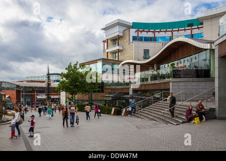 Shoppers visiting the Bullring Shopping Centre in Birmingham Stock Photo