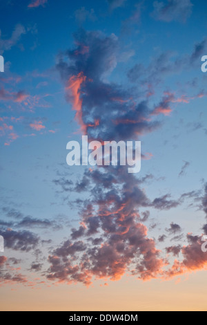 Cloud column evening sky Stock Photo