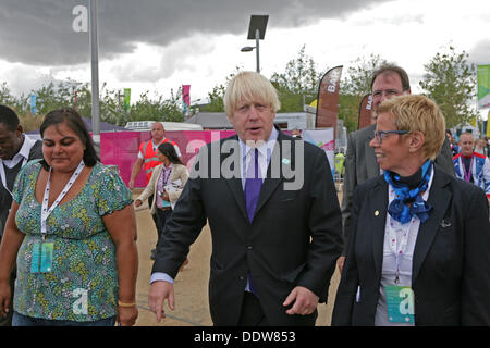 Stratford, UK. 7th September 2013. The Mayor of London had a guided tour at the National Paralympic Day Credit: Keith larby/Alamy Live News Stock Photo