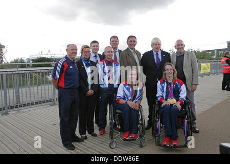 Stratford, UK. 7th September 2013. The Mayor of London posed for photos at the National Paralympic Day Credit: Keith larby/Alamy Live News Stock Photo