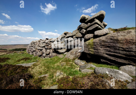 Iron Age Hill Fort in the Peak District Stock Photo