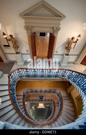 England, London, Somerset House, Stairway in the Courtauld Gallery Stock Photo