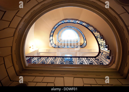 England, London, Somerset House, Stairway in the Courtauld Gallery Stock Photo