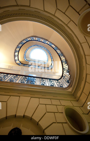 England, London, Somerset House, Stairway in the Courtauld Gallery Stock Photo