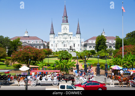 The St. Louis cathedral, New Orleans, LA, USA Stock Photo