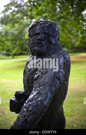 Male figures by Elisabeth Frink at the Yorkshire Sculpture Park Stock Photo