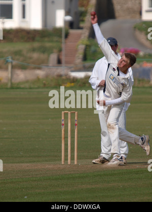 Bowler, Amateur cricket match, Bude verses Bideford at Bude cricket ...