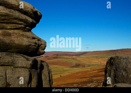 Moorland Landscape View in the Peak District Stock Photo