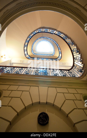 England, London, Somerset House, Stairway in the Courtauld Gallery Stock Photo