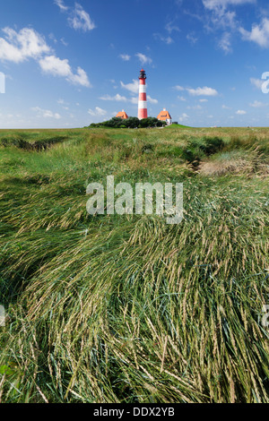 Westerheversand Lighthouse, Westerhever, Eiderstedt Peninsula, Schleswig Holstein, Germany