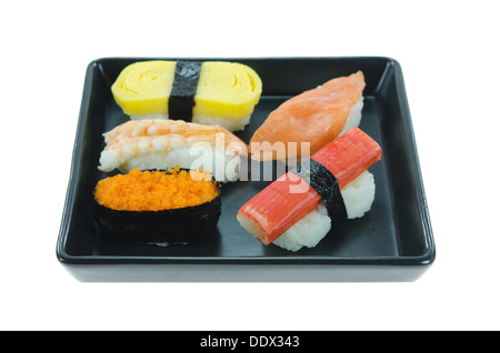 Japanese seafood sushi set , mix sushi rolls Stock Photo