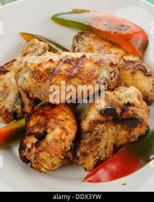 chicken wings are grilled Stock Photo - Alamy