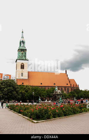 St. Mary's Church, known in German as the Marienkirche, is a church in Berlin, Germany. Stock Photo