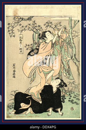 Furyu yastushi hagoromo, Updated version of Hagoromo. [between 1764 and 1772], 1 print : woodcut, color ; 25.7 x 16.8 cm., Stock Photo