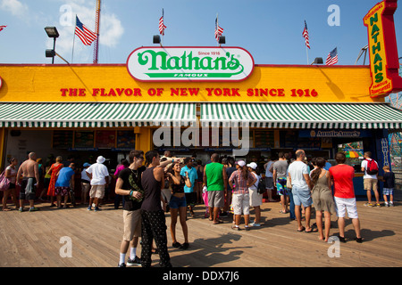 Nathan's, Coney Island, New York, United States of America Stock Photo