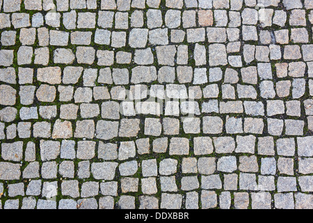 square granite stones on the pavement Stock Photo