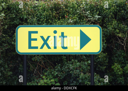 An exit sign Stock Photo