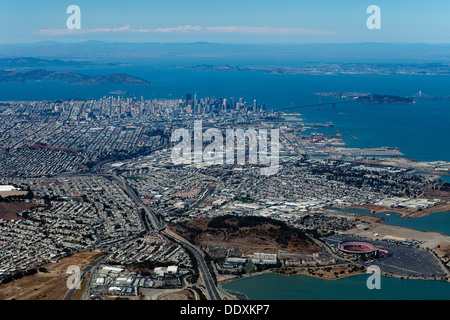 Aerial photograph Hunters Point San Francisco California Stock Photo