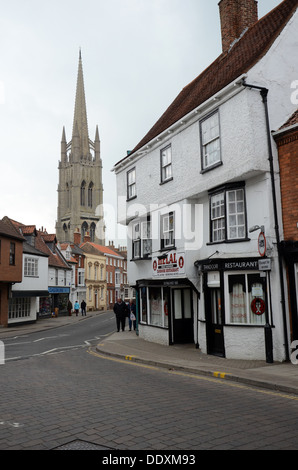 St James Church  in the Market Town of Louth, the Lincolnshire Wolds. Stock Photo