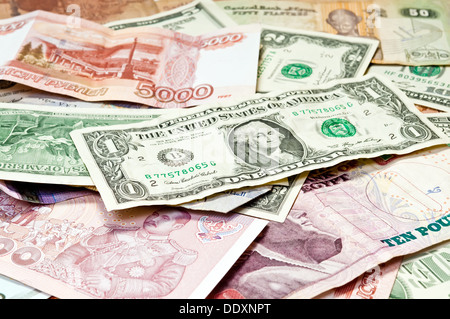 World Paper Money background Stock Photo