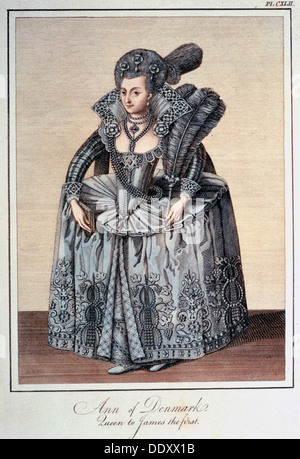 Anne of Denmark, wife of James I of England, (1799). Artist: Unknown Stock Photo