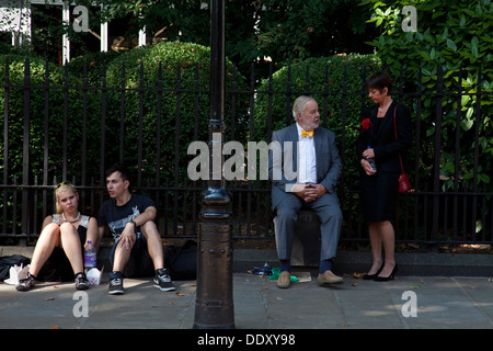 Well Dressed Older Couple, Bedford Square, London, England Stock Photo