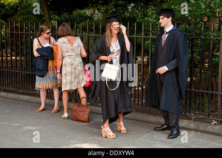 Graduation Ceremony for University College London Students, Bedford Square, London, England Stock Photo