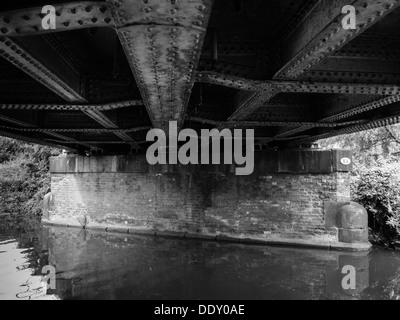 Underside of a bridge along the Nottingham Canal. Nottingham, United Kingdom, UK Stock Photo