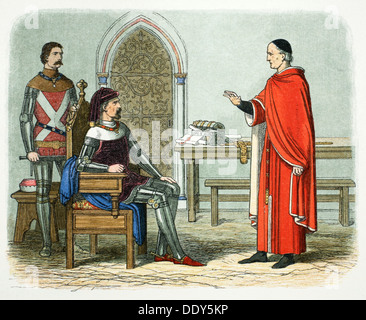 Sir William Gascoigne refuses to sentence a prelate or peer, 1405 (1864). Artist: James William Edmund Doyle Stock Photo