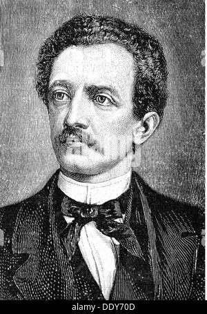 Lassalle, Ferdinand, 11.4.1825 - 31.8.1864, German politician (ADAV), portrait, wood engraving, 19th century, Stock Photo