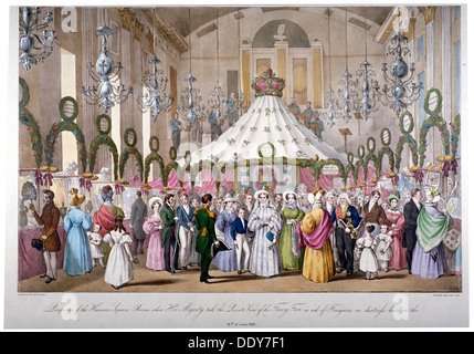 Scene in the Hanover Square Rooms, Westminster, London, 1833.                                     Artist: Anon Stock Photo