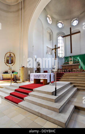 High altar, Church of St. Korbinian, Munich-Sendling, Munich, Bavaria Stock Photo