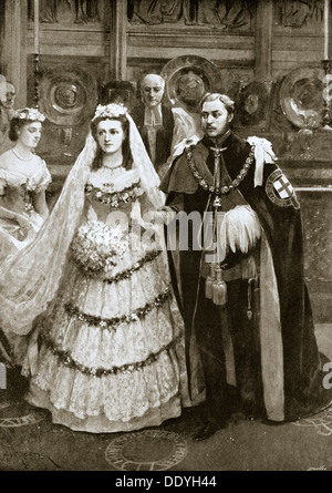 The marriage of the Prince of Wales and Princess Alexandra of Denmark, Windsor, 1863 (1901). Artist: Unknown Stock Photo