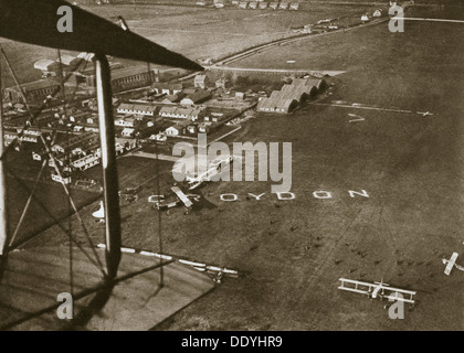 Aerial view of London Airport, 1925. Artist: Unknown Stock Photo