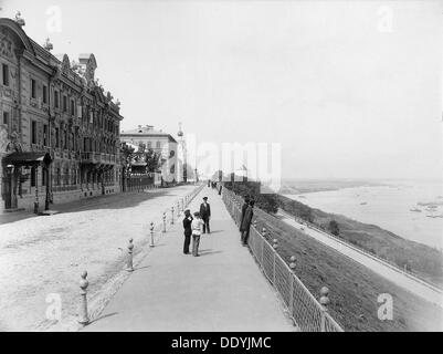 Strelka, confluence of the Volga and Oka rivers, Nizhny Novgorod, Russia, 1896. Artist: Maxim Dmitriev Stock Photo