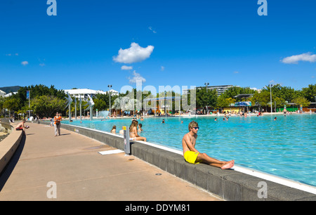 The Esplanade Lagoon, Cairns, Queensland, Australia Stock Photo