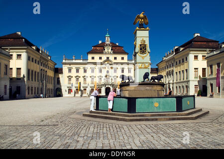 Germany's largest Baroque palace, Ludwigsburg Palace, built from 1704-33, Ludwigsburg, Baden-Wuerttemberg Stock Photo