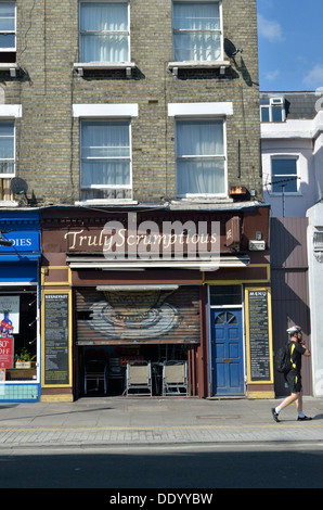 Truly Scrumptious Cafe in Chalk Farm, London, UK Stock Photo