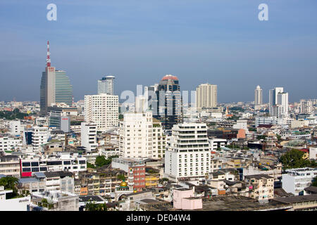 View on the Bangkok skyline towards Silom Road, Thailand, Asia Stock Photo