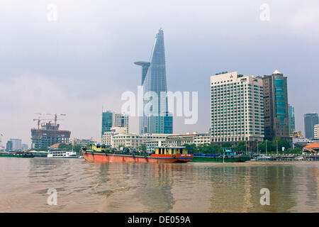 Downtown Saigon with Bitexco Financial Tower, Saigon, Ho Chi Minh City, Vietnam, Asia Stock Photo