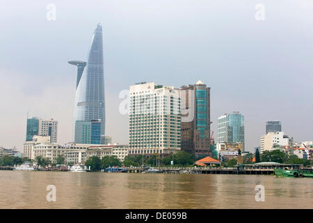Downtown Saigon with Bitexco Financial Tower, Saigon, Ho Chi Minh City, Vietnam, Asia Stock Photo