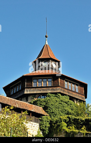 Dicker Turm tower at Esslinger Burg Castle, Esslingen am Neckar, Baden-Wuerttemberg Stock Photo