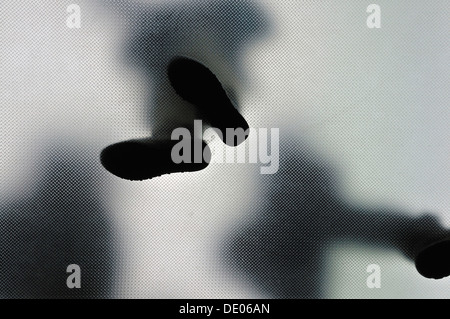 Anonymous person from below Stock Photo