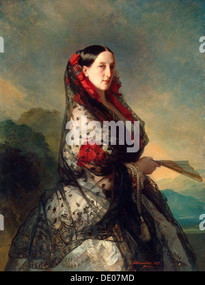 Grand Duchess Maria Nikolaevna of Russia, 1857. Artist: Franz Xaver Winterhalter Stock Photo