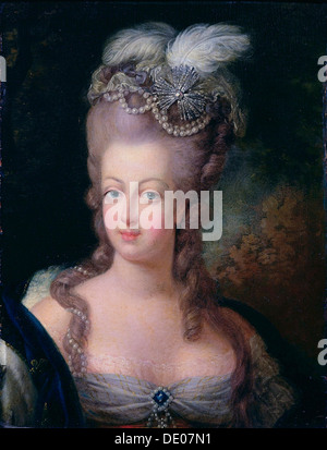 'Portrait of Queen Marie Antoinette of France', 1775. Artist: Jean-Baptiste André Gautier d'Agoty Stock Photo
