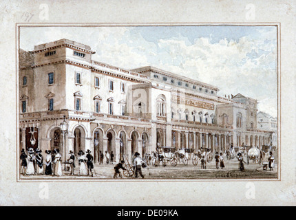 The King's Theatre, Haymarket, Westminster, London, 1828. Artist: George Shepherd